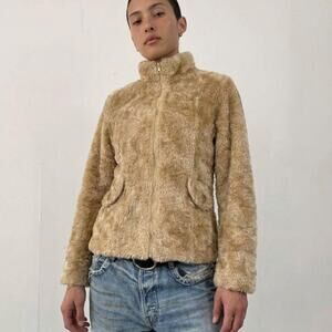 Cyber Y2K Black Fur Jacket Baddie Edgy Archive Fashion